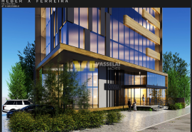 Fachada 3D de um possivel empreendimento no local